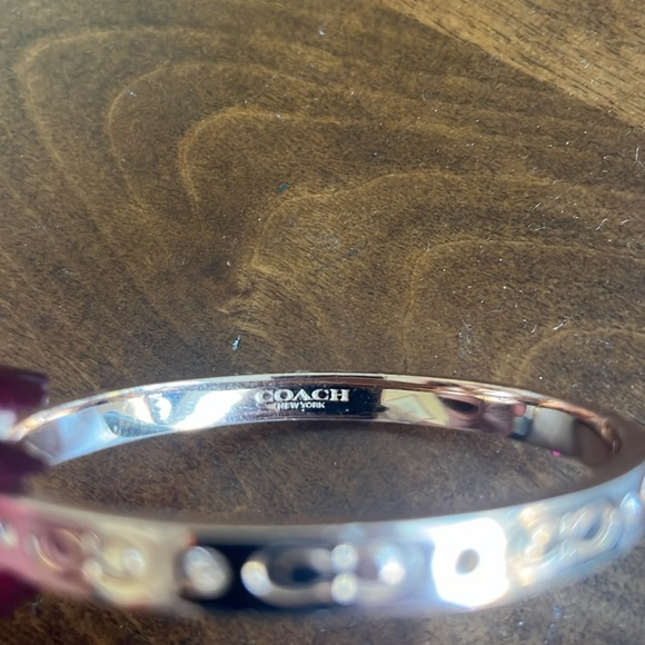 COACH signature hinged bangle bracelet in rose gold - Picture 4 of 6